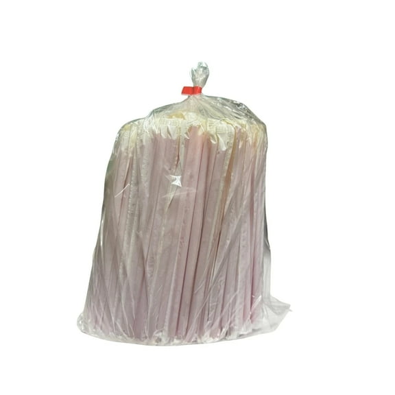 300 Slim Plastic Drinking Straws 8.75" Red – Individually Paper Wrapped