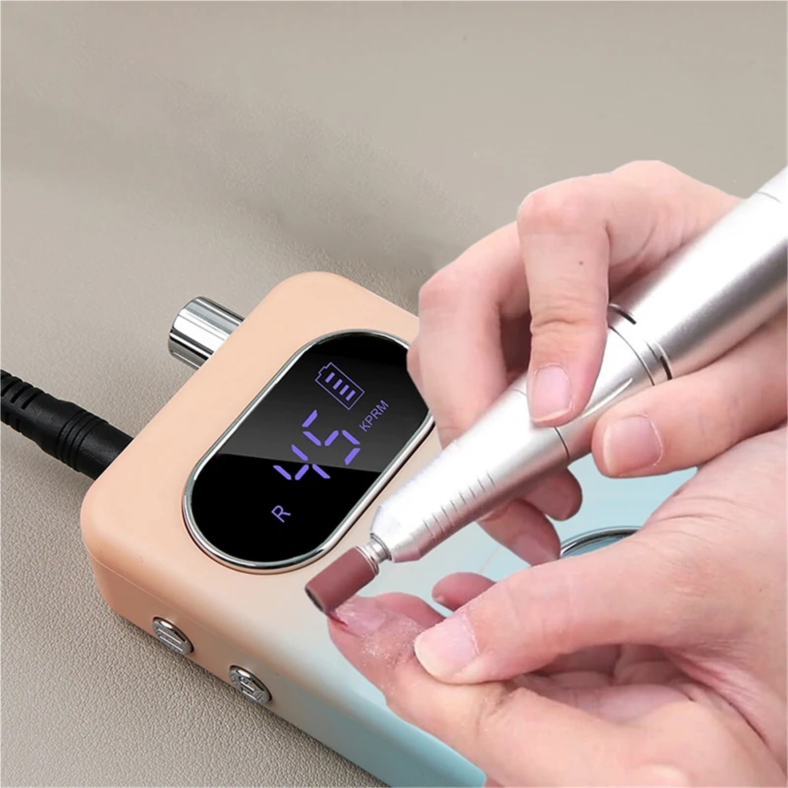 45000RPM Electric Nail Drill Machine Low Noise Rechargeable Nail Gel Polishing Machine Nail File Machine Nail Art Salon Tools