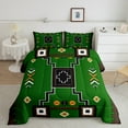 thumbnail image 2 of Erosebridal Green Aztec Bedding Toddler Comforter Set,Hippie Boho Down Comforter,Black Reversible,2pcs, 2 of 7