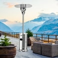 thumbnail image 2 of Costway 48,000 BTU Patio Propane Heater Stainless Steel W/Table & Wheels, 2 of 8