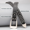 thumbnail image 6 of Maikun Head Skull Buckle Belts for Mens & Womens Shinning Rhinestone Black Belts for Waist Size 31-34", 6 of 7