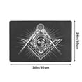 thumbnail image 3 of Freemason Symbol Mason Rugs Doormat, Non-Slip Machine Washable Carpets Floor Door Mat , 36" x 24", 3 of 7