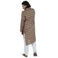 thumbnail image 4 of Atasi Mandarin Collar Kurta For Menâ€™s Printed Cotton Long Sleeves Ethnic Wear, 4 of 7