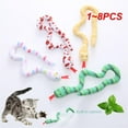 thumbnail image 2 of 1~8PCS Cartoon Pet Cat Toy Stick Rod Mouse Toy with Mini Bell Cat Catcher Teaser Interactive Cat Toy Kitten 懈谐褉褍褕泻懈 写谢褟 Style C 3pcs, 2 of 6