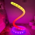 thumbnail image 3 of Tignapoo Modern USB-Powered RGB Spiral Desk Lamp with Key Switch, 5W Acrylic Light for Bedroom & Living Room, White, 3 of 6