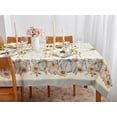 thumbnail image 3 of Blue Pumpkin Bordered Thanksgiving Tabletop, Stonewashed Fall Pumpkin and Sunflower Cottage Print Easy Care Fabric, Farmhouse Harvest, Tablecloth, 52 x 52 Square, 3 of 7