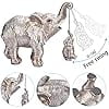 thumbnail image 2 of Elephant Statue. Elephant Decor Brings Good Luck, Health, Strength. Elephant Gifts for Women, Mom Gifts. Decorations Applicable Home, Office, Bookshelf TV Stand, Shelf, Living Room - Silver, 2 of 7