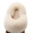 thumbnail image 3 of Unisex Memory Foam House Slippers, Faux Fur Lined Indoor Fuzzy Slippers with No-slip Sole, Slip on Suede Home Shoes, Warm Winter Gift for Women & Men, 3 of 7