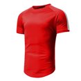 thumbnail image 5 of Prolriy Athletic Workout Shirts for Men O Shirts Summer Patchwork Casual Raglan T Neck Sports Men Sleeve Men T Shirts Mens Shirts Red XXL, 5 of 5