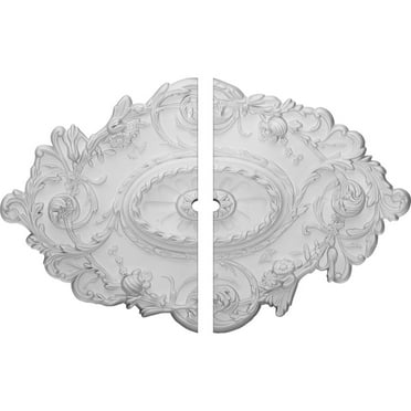 30 1/2"W x 20"H x 1 1/2"ID x 1 1/2"P Strasbourg Ceiling Medallion, Two Piece (Fits Canopies up to 1 1/2")