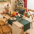thumbnail image 3 of Plaid Christmas Table Runner, Winter Holiday Snowflake Table Runners, Xmas Decorations Indoor Outdoor Farmhouse Home Kitchen Dining Party Decor, 3 of 6