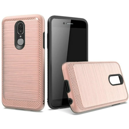 Coolpad Legacy (2019) Case by Insten Design Edged Lining Hard Plastic/Soft TPU Rubber Dual Layer [Shock Absorbing] Hybrid Brushed Case Cover For Coolpad Legacy