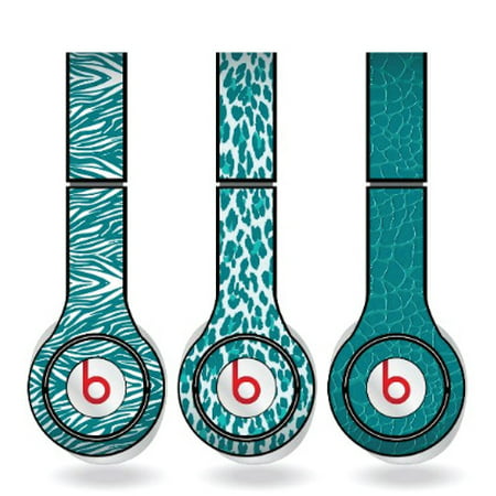 Teal Animal Print Skins for Beats Solo HD Headphones – Set of 3