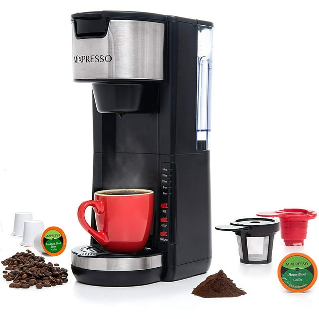 Mixpresso 2 em 1 Cafeteira Compacta (Preto e Prata) Mixpresso Mixpresso