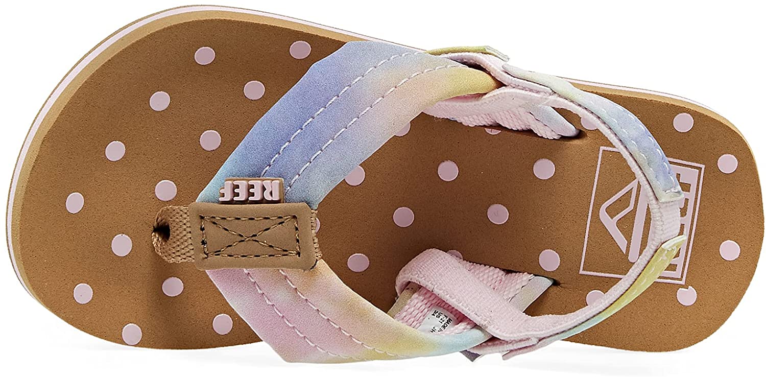 AHI Girls Sandals  Flip Flops for Girls Big Kid 8-12 Years 6-7 Big Kid Watercolor