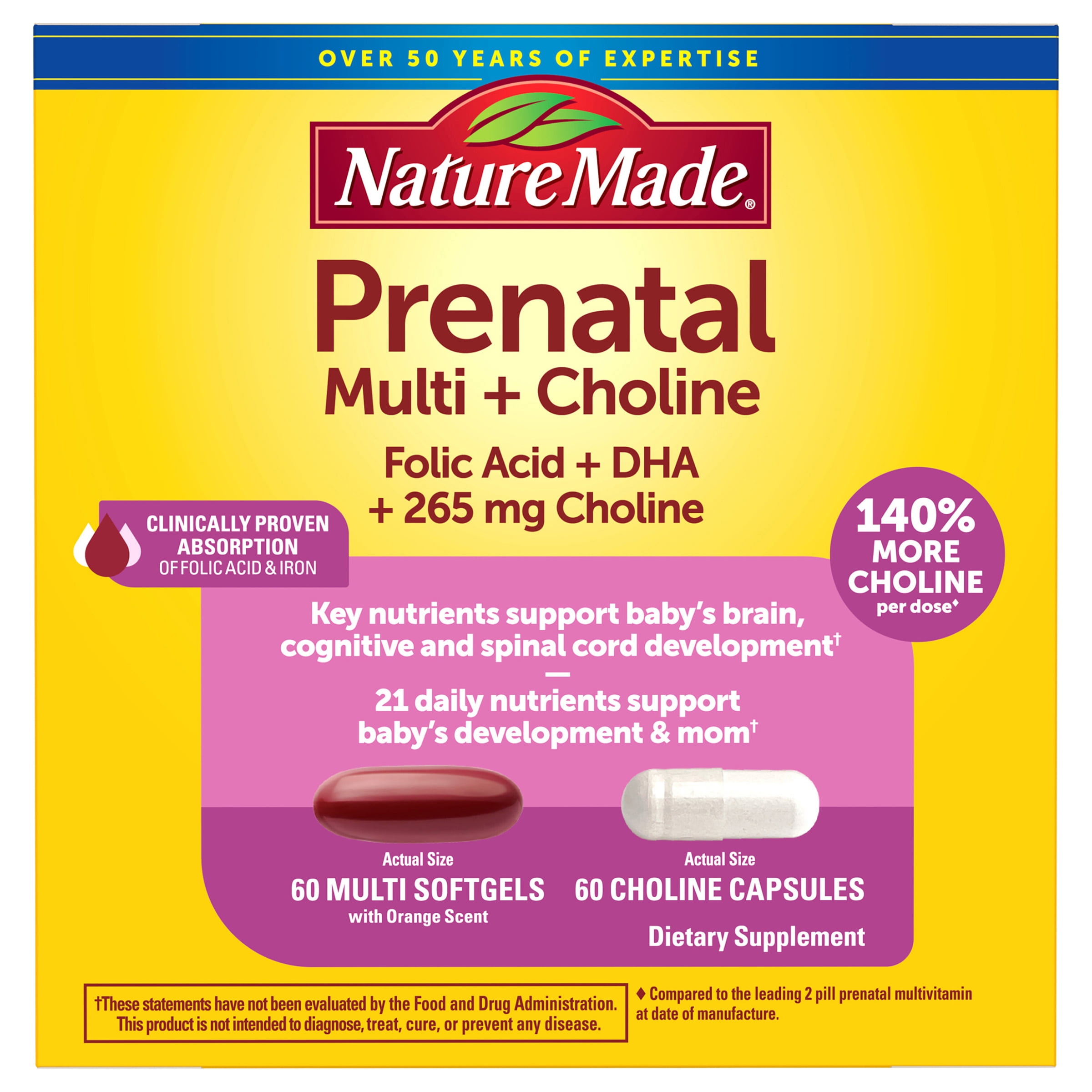 Nature Made Multi + Choline Prenatal 120 ea