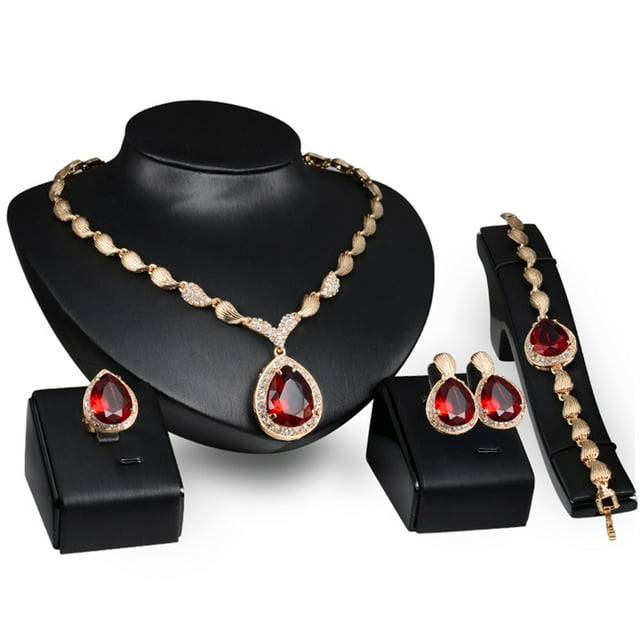 Conjunto de joyería Jadeshay con diamantes de imitación Mujer