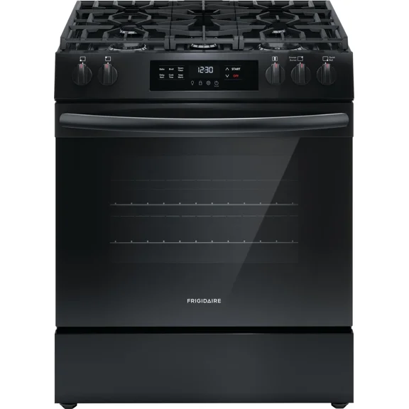 Frigidaire 30" Gas Range with Steam Clean, Black