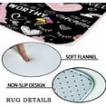 thumbnail image 6 of 4PCS Cartoon Black Unicorn Shower Curtain Set, Inspirational Rainbow African American Black Girl Kids Bathroom Decor, Waterproof Fabric Pink Shower Curtain, Non-slip Bath Mat, Unicorn Gifts, 6 of 7