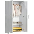 thumbnail image 1 of HOMCOM Modern Armoire Wardrobe Closet, 2 Door Wardrobe Cabinet, White, 1 of 10