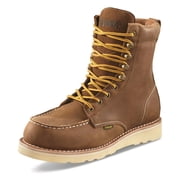 Guide Gear Men's Wedge 8 Waterproof Moc Toe Work Boots Brown 8D (Medium)