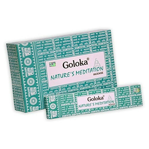 Goloka nature series collection high end incense sticks- 6 boxes of 15 gms (Total 90 gms) (Nature's Meditation)