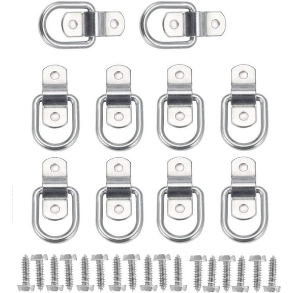 D Ring Tie Down Anchor With Stainless Steel Construction, Zinc Plated Steel Ensures Rust Protection And Durability, Portable Practical Multi-function D Ring Anchors For Trucks,