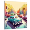 thumbnail image 2 of Designart "Retro Roadsters in Red and Cream" Retro Car Metal Wall Art, 2 of 5
