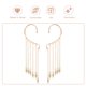 thumbnail image 3 of unbranded 1 Par Aretes Colgantes Con Y Borlas En Color Dorado Para Accesorios Modernos, 3 of 6