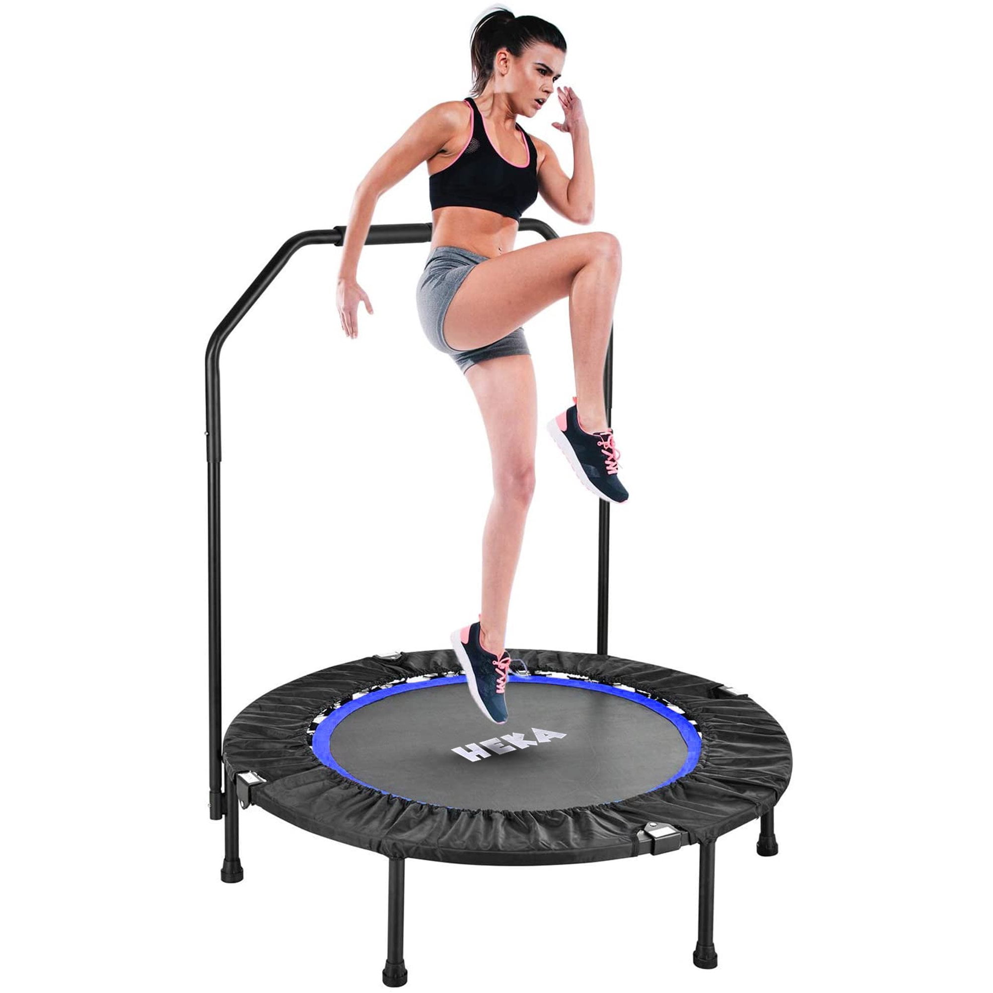 W/ Bar Handle SereneLife SLELT518 Fitness Exercise Trampoline 48" Inch 