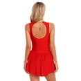 thumbnail image 2 of Eandarui Women Halloween Circus Ringmaster Costume Sleeveless Showman Cosplay Outfits Bodysuit Red 4XL, 2 of 7