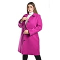 thumbnail image 4 of Abrigo recto con botones frontales Roman Fashion /Tallas Extras, 3014 (Magenta) fucsia oscuro 36, 4 of 6