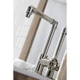 thumbnail image 4 of Kingston Brass KSD144RXPN Belknap One-Handle Single-Hole Bathroom Faucet with Deck Plate and Push Pop-Up Drain, Polished Nickel, 4 of 7