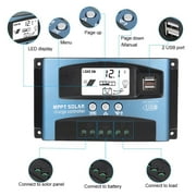 Kritne MPPT 40/50/60/100A Solar Charge Controller Dual USB LCD Display 12V 24V, Solar Charge Controller, MPPT Solar Battery