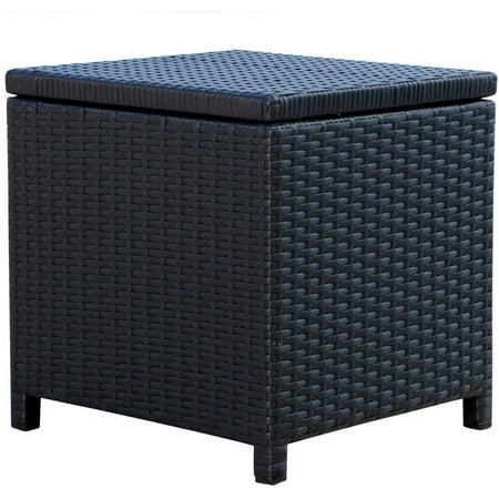 Devon and Claire Laguna Outdoor Wicker Storage Ottoman, Multiple Colors