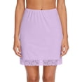 thumbnail image 5 of WAGUTH Womens Half Slip Underskirt Short Mini Skirt with Floral Lace Hem Elastic Waist Loungewear Underdress, 5 of 6