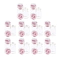 thumbnail image 1 of 20 frascos pequeños de vidrio transparente con tapones. Rosado, 1 of 9