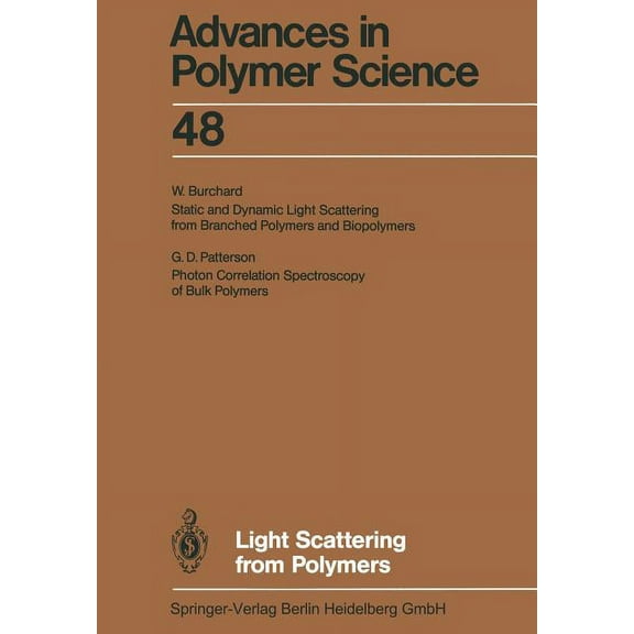 Advances in Polymer Science Light Scattering from Polymers, Book 48, (Paperback)