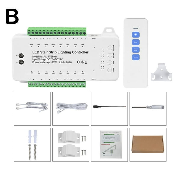 LED Stair Light Controller Dimmable Ladder Lighting Sensor Pir