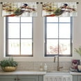 thumbnail image 4 of LALILO Kitchen Curtain Valance Multicolor Stain Ink Color Rod Pocket Window Curtain 52"x 18" Set of 2, 4 of 7