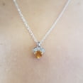thumbnail image 2 of Dazzlingrock Collection 10K 5 MM Heart Citrine & Round Diamond Heart Pendant (Silver Chain Included), White Gold, 2 of 5