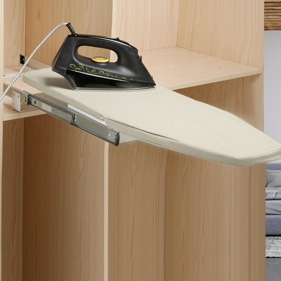 Miumaeov 180° Rotation Retractable Wall-Mounted Ironing Board Compact 32" x 12.2" for Home Apartment & Small Spaces