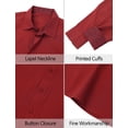 thumbnail image 4 of FEOYA Casual Business Tops for Men Long Sleeve Dress Shirts Stretch Slim Fit Shirts Button Down Blouses Formal Work Shirts Solid Color for Dating Wedding Working Talking Speeches Travel XL, 4 of 6