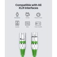 thumbnail image 7 of GearIT XLR to XLR Microphone Cable (100 Feet, 1 Pack) XLR Male to Female Mic Cable 3-Pin Balanced Shielded XLR Cable for Mic Mixer, Recording Studio, Podcast - Green, 100Ft, 1 Pack, 7 of 7