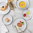 thumbnail image 4 of GBHOME Ceramic Dinnerware Set for 4, 12pcs Stoneware Plates and Bowls Sets, Handmade Chip and Scratch Resistant Dishes Set, Dishwasher & Microwave Safe, 4 of 7