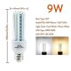 thumbnail image 1 of Bombillas LED de bajo consumo E27, 3 W, 5 W, 7 W, 9 W, 12 W, tubo en U, fluorescentes, de neón, 220 V, 110 V, para el hogar, iluminación de 360 grados, 9 W, blanco cálido, 1 of 5
