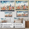 thumbnail image 4 of Designart "Urban Popart Cityscape II" Cityscapes Framed Wall Art - Industrial Blue City Art Deco Living Room Framed Canvas Art, 4 of 6