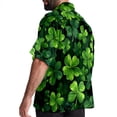 thumbnail image 3 of Saint Patrick's Day Men's Short Sleeve Poplin Shirt, Casual Printed Button Down, Summer Beach Hawaiian Shirts, Unisex, 3 of 6