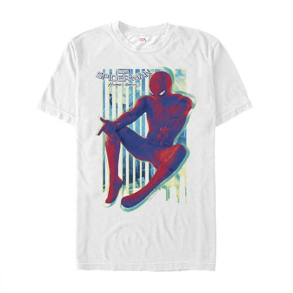 Men's Marvel Spider-Man: Homecoming Artistic Print  Graphic Tee White Large