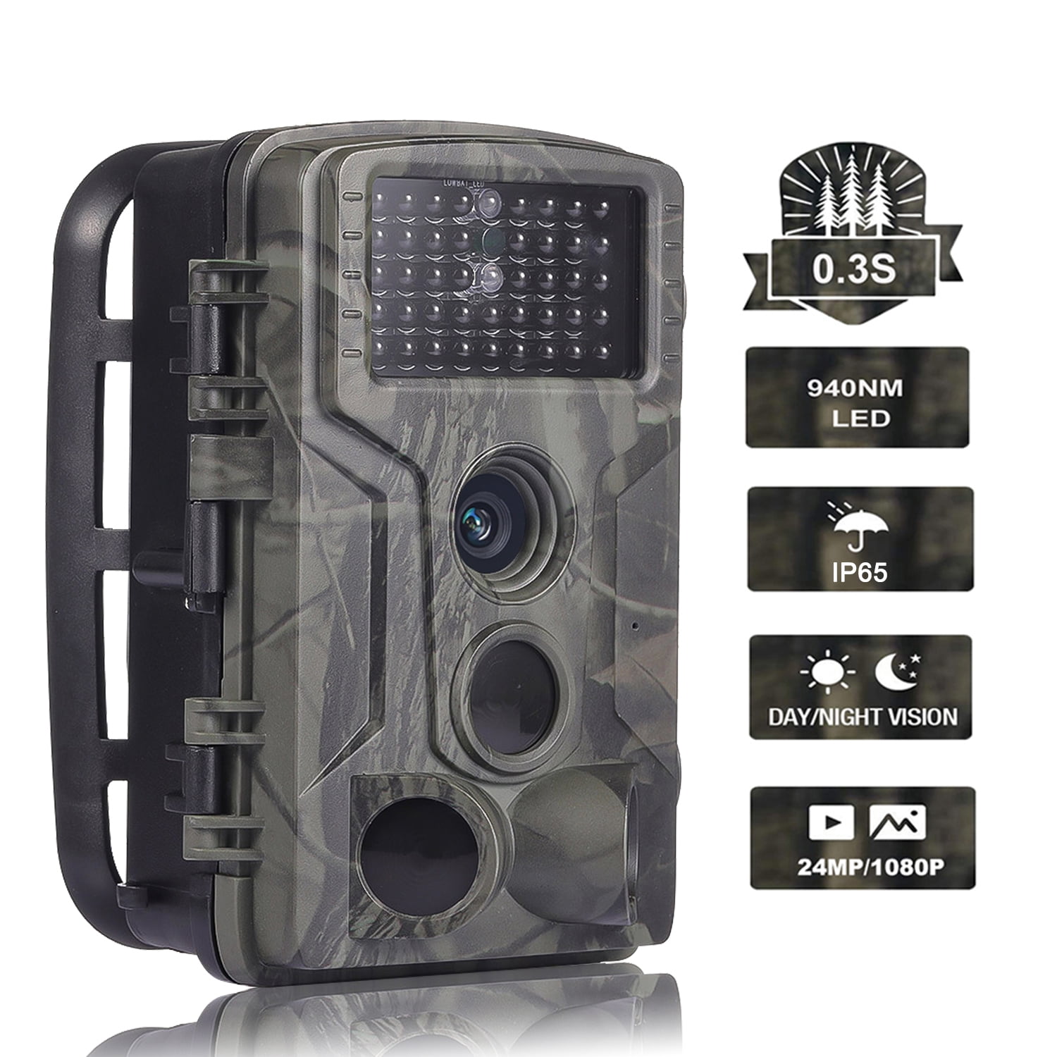 SuntekCam Mini Game Camera 36MP 4K Trail Camera with Night Vision 940nm IR LED Wildlife Waterproof Hunting Camera Wildgame Hunting Trail Monitors HC-802A